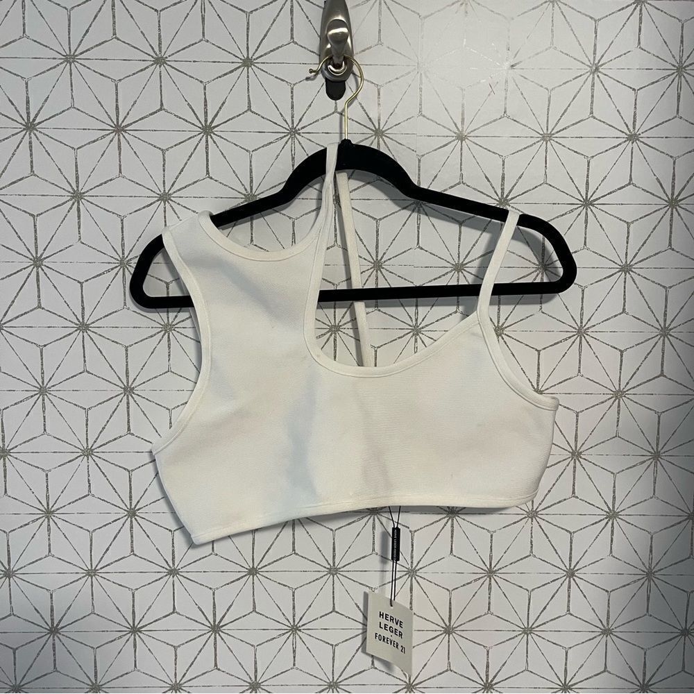 Herve Leger x F21 Asymmetrical Bandage Tank